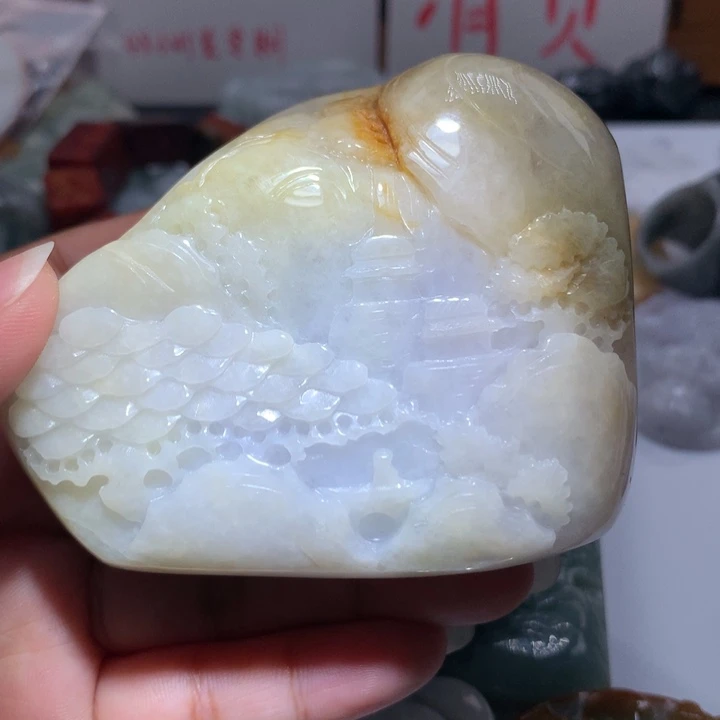 翡翠未镶嵌颈饰保真天然A货翡翠
