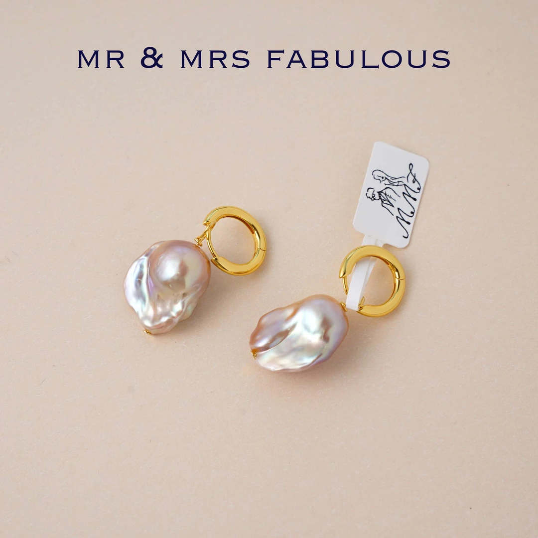 【MMF品牌设计】芬达色巴洛克珍珠耳饰 支持七天无理由 S251023003