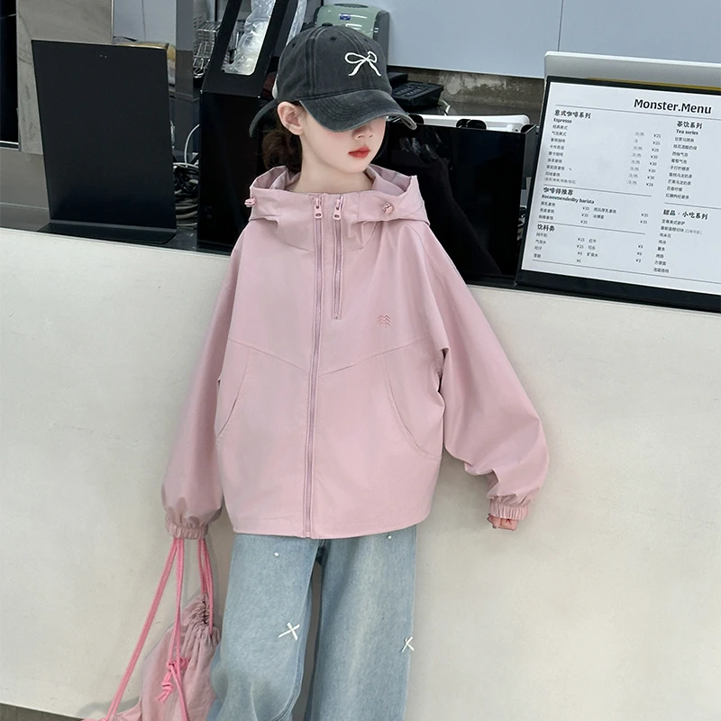 简约潮牌店铺儿童服装2025年款衣服女童装春秋装外套6-12岁高级感