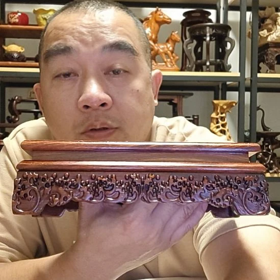 ****]实木长方形底座花架底座22*11