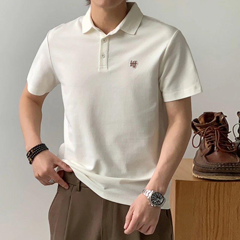 男士简约商务休闲短袖POLO衫男夏季新款男装大码有领保罗衫上衣