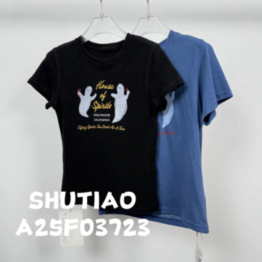 【SHUTIAO】2025夏季：新款小众设计款T恤A25F03723
