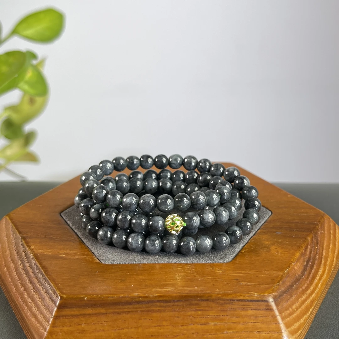 JXZC27-012 天然缅甸A货翡翠 翡翠珠链（含配饰）