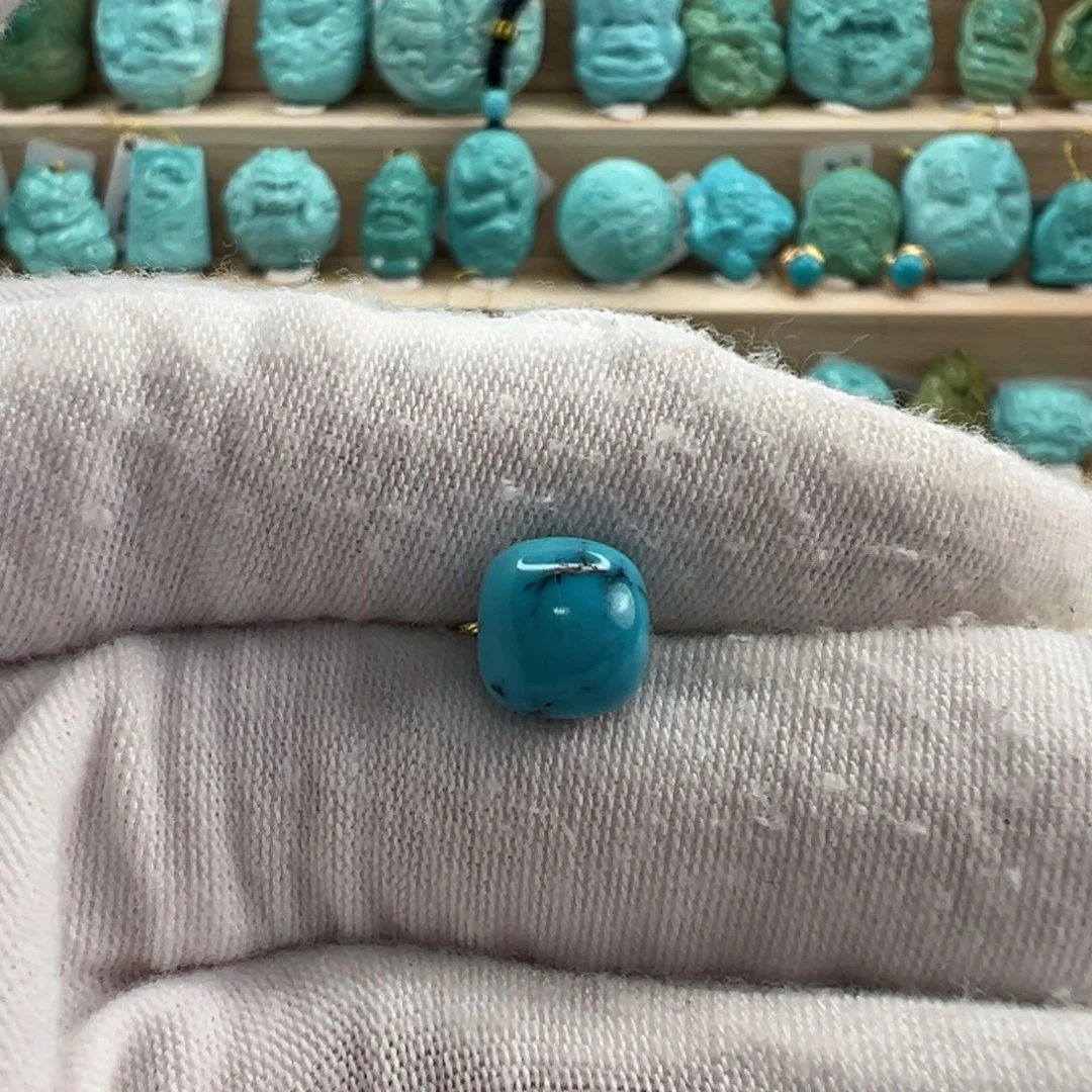 未镶嵌绿松石老型珠8.4x7.7mm