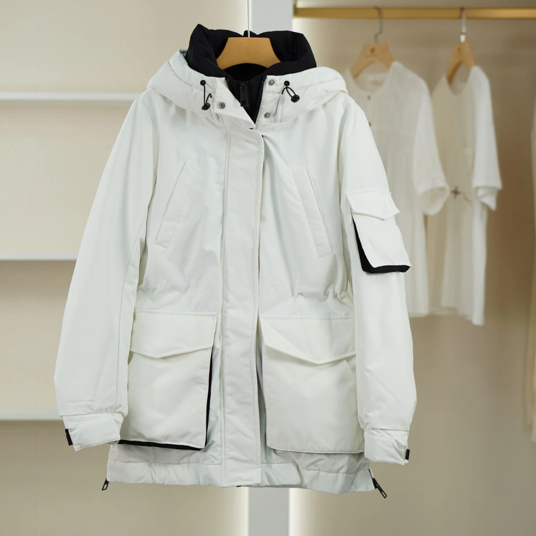 麦迪尚品【O】5032905女装冬款连帽大口袋羽绒服品牌折扣 B1组