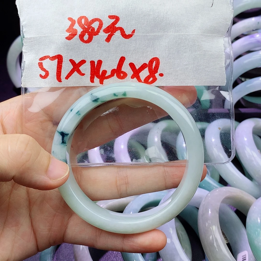 未镶嵌毛货手镯定制翡翠毛货需精细抛光拍一发一