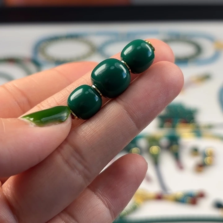 颈饰玻璃乐*李套装5颗10的4颗12一颗