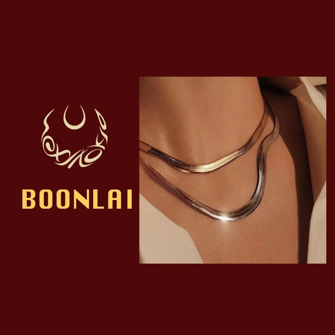 铜合金项链 【ALIN专属】金属金色时尚短款设计感蛇骨项链110
