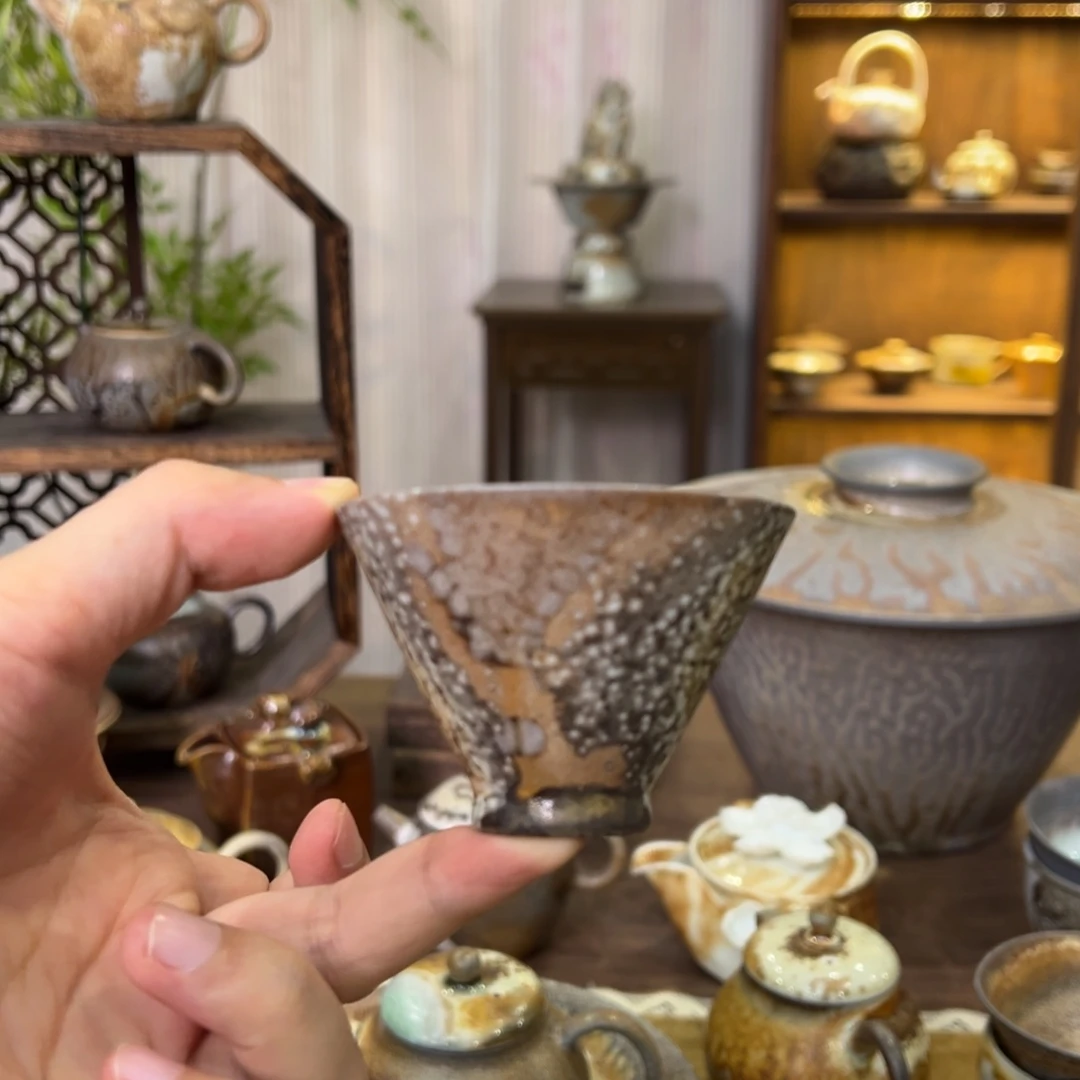 不染柴烧精品斗笠