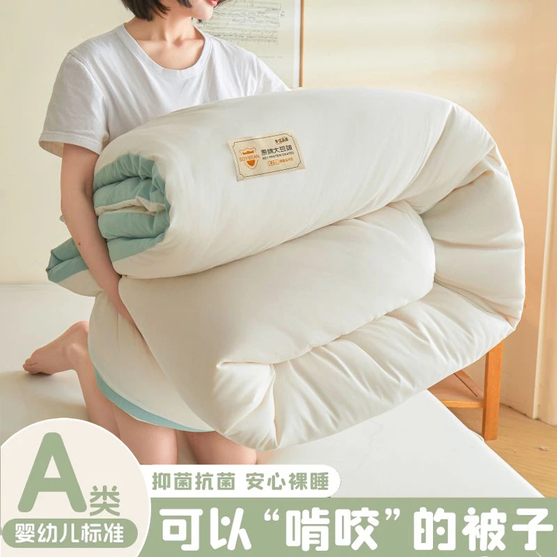 新品大豆纤维被子加厚冬被春秋被学生宿舍被子家用单双人四季被芯