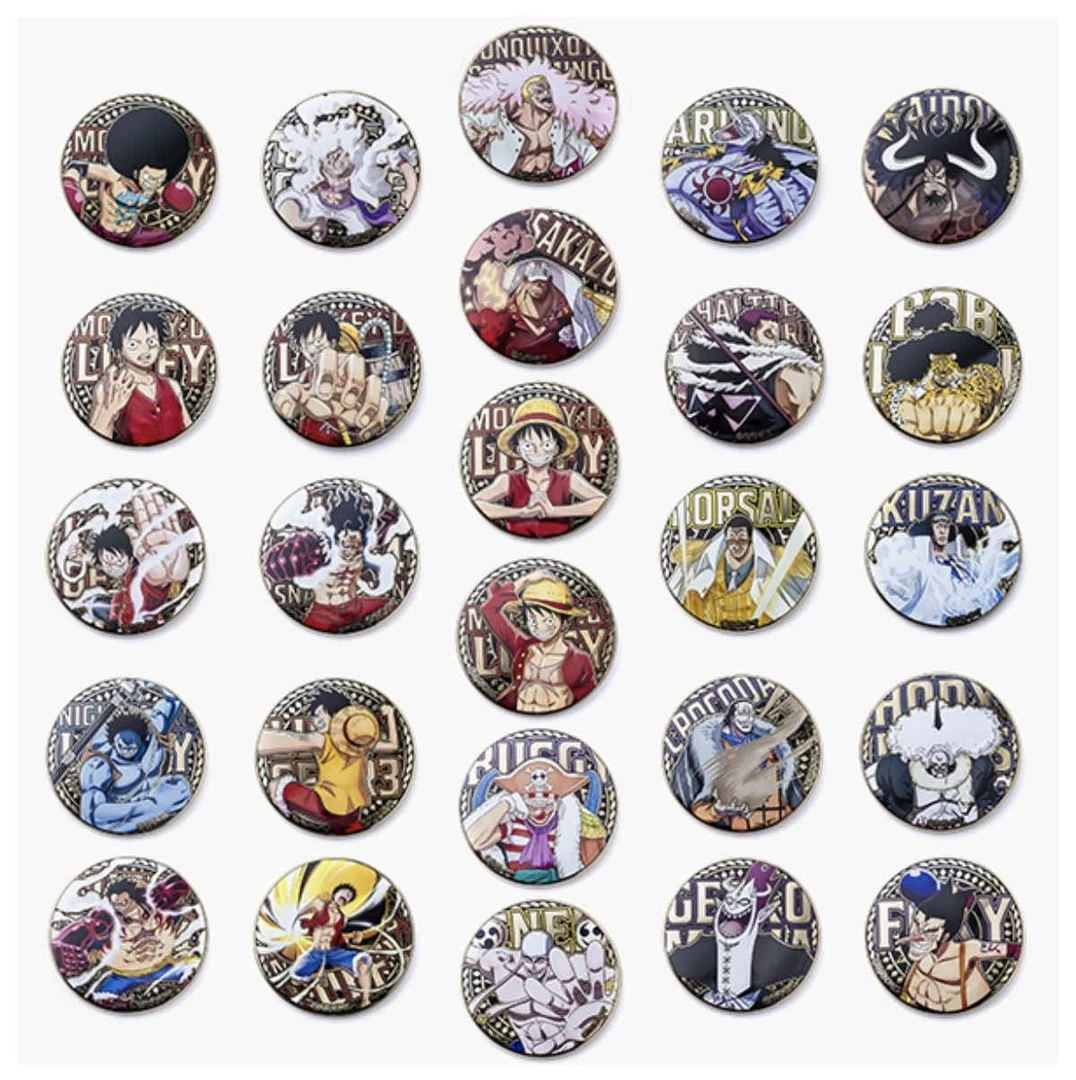 【海贼王】25周年烫金吧唧徽章 盲抽(默认出厂瑕同意代拆)