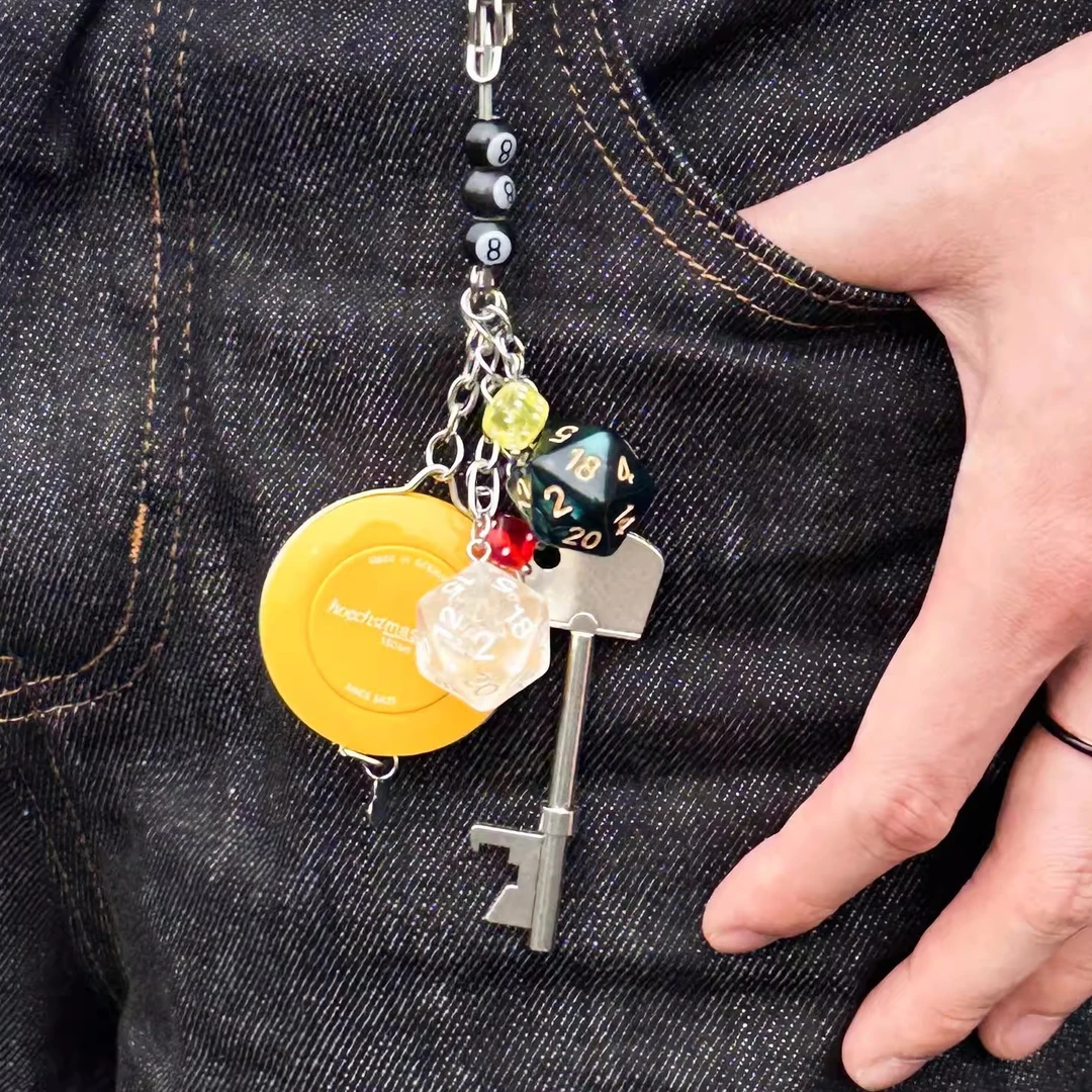 灵魂对撞卷尺挂饰男女朋克嘻哈挂饰牛仔腰链裤链