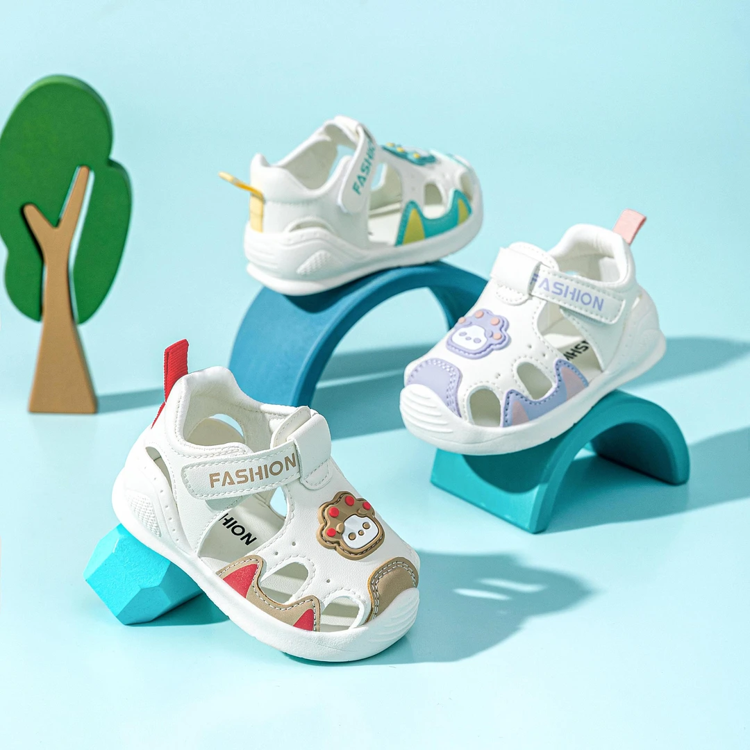 夏季透气婴儿学步凉鞋0-2岁防滑舒适单忘男女宝新生儿学步鞋