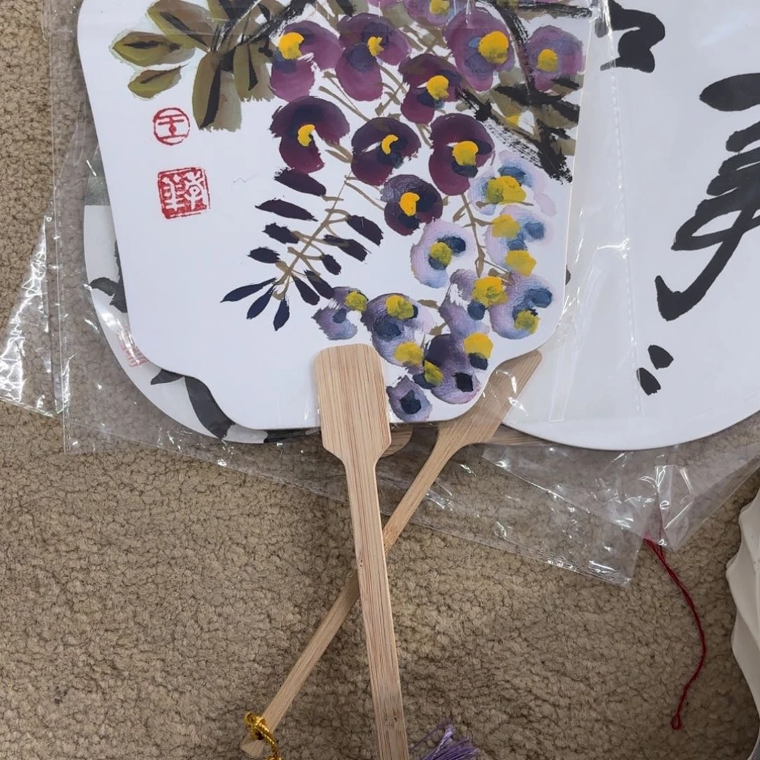 国画团扇作品婉。