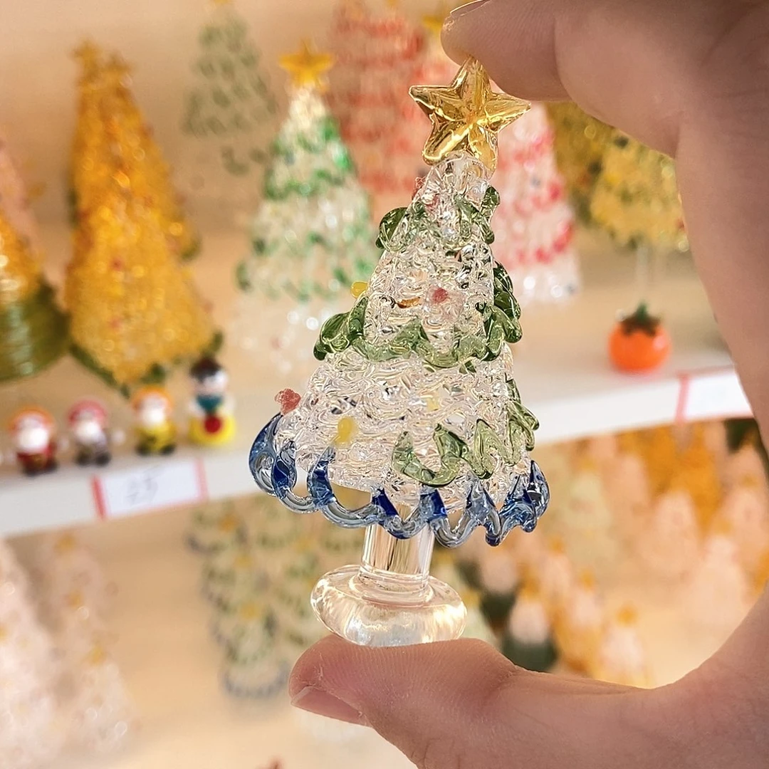 琉璃手工艺品蓝边