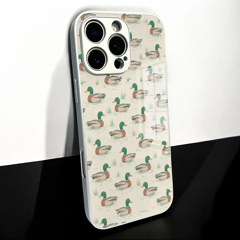 适用苹果17/华为mate70/小米/oppo/vivo满屏鸭子夏日高颜值手机壳