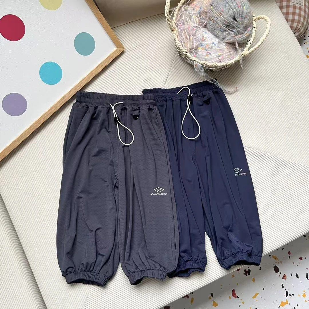 CS221-儿童夏季男童韩版束脚防蚊裤薄款帅气儿童休闲裤