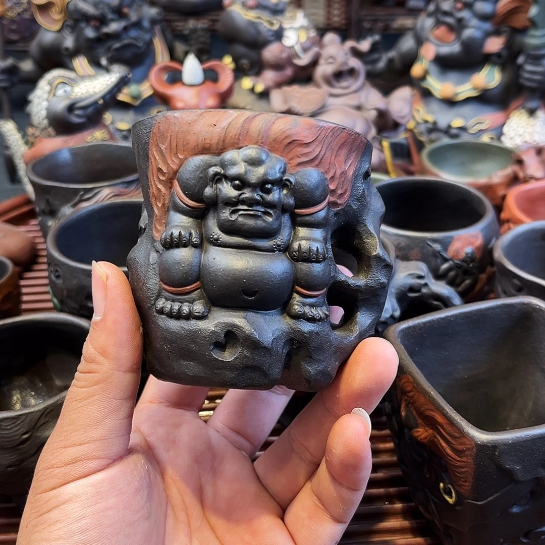 才***才紫砂茶杯高端紫砂主人杯