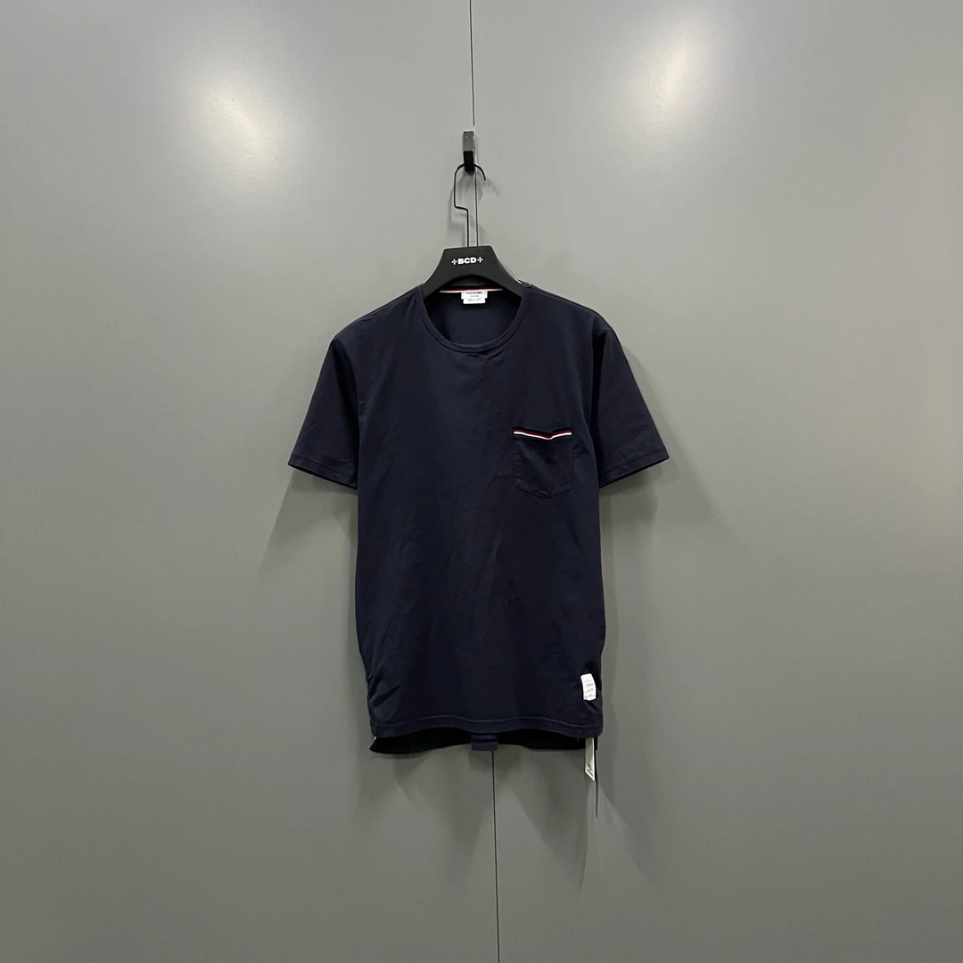 95新 THOMBROWNE jp1110 海军蓝圆领短袖 3码 611916