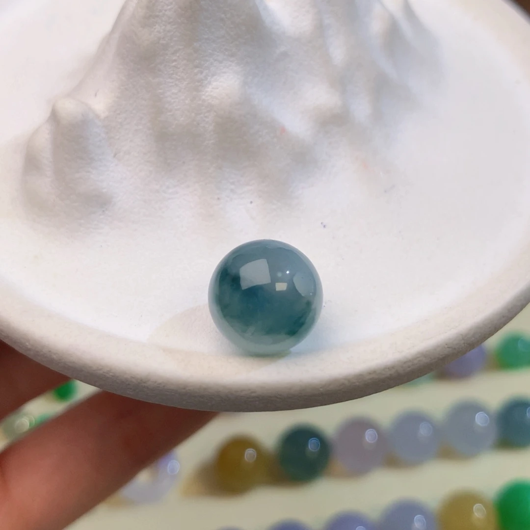 定制翡翠未镶嵌蓝晴飘花 卡10.8