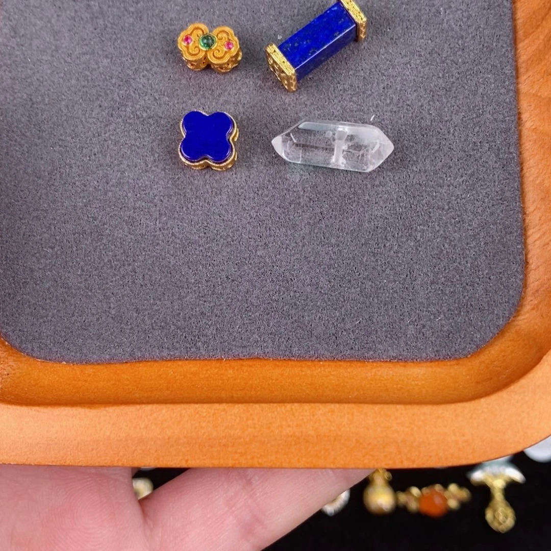 水晶珠宝半成品银S925镀金镶嵌
