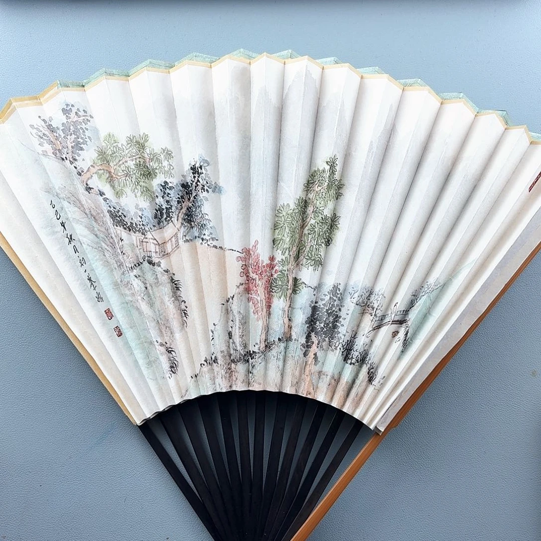 扇子95寸16方2.0排扣扇面