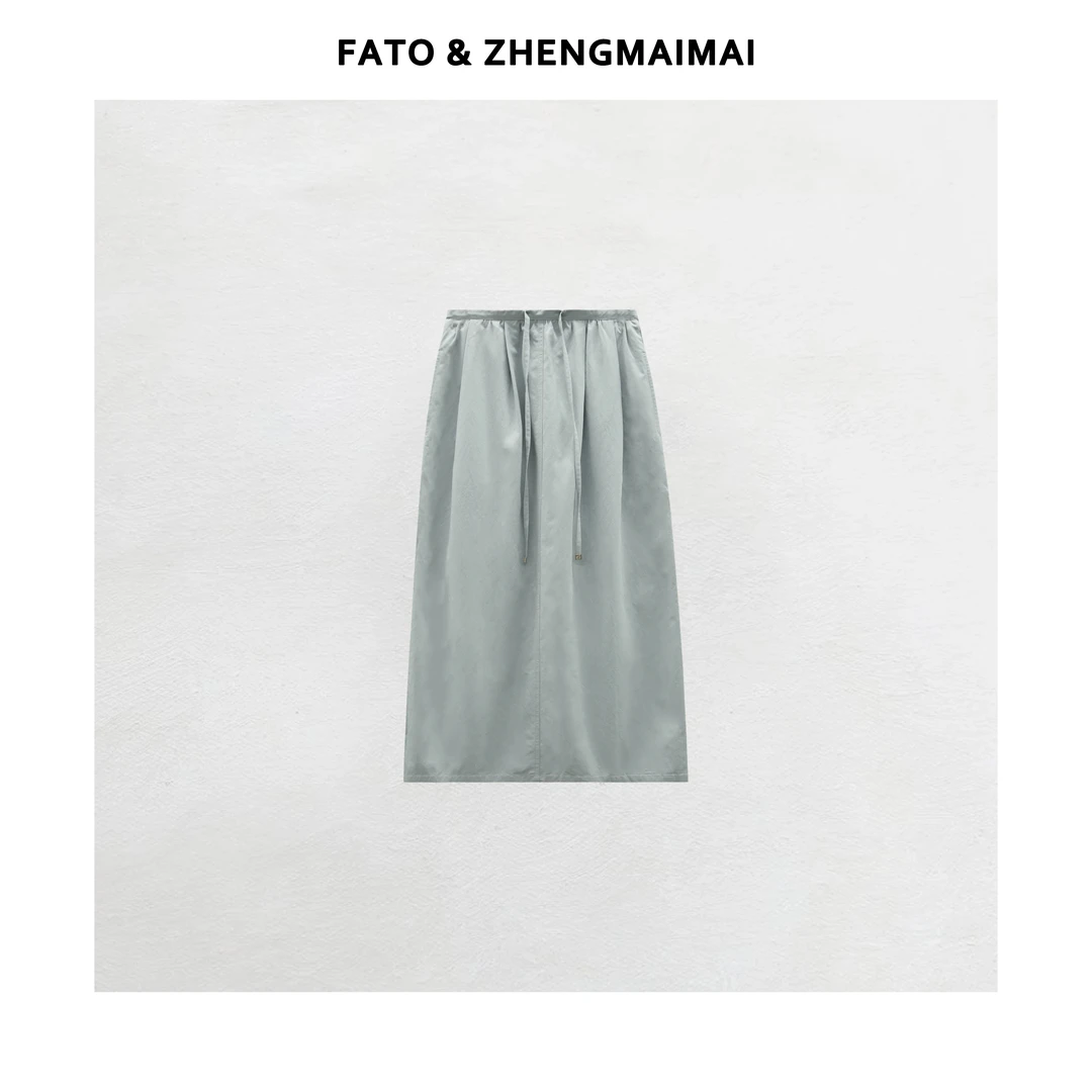 fattonny郑买买【蓝风铃】微胖遮胯显瘦裙子花苞半身长裙 YZ50611Q3