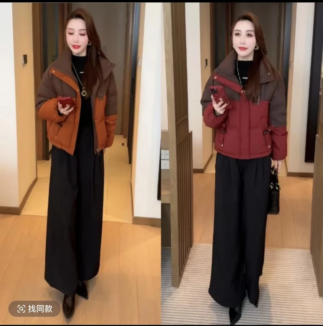 短款时尚休闲百搭加厚韩版冬季棉衣洋气保暖立领显瘦宽松减龄棉衣