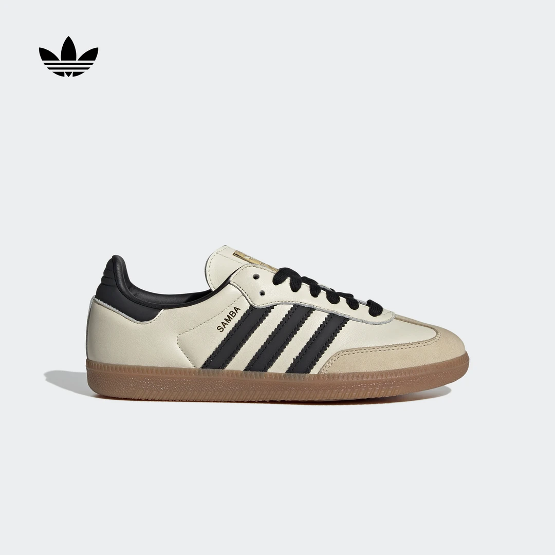 阿迪达斯三叶草「T头鞋」SAMBA OG板鞋德训鞋女款adidas ID0478