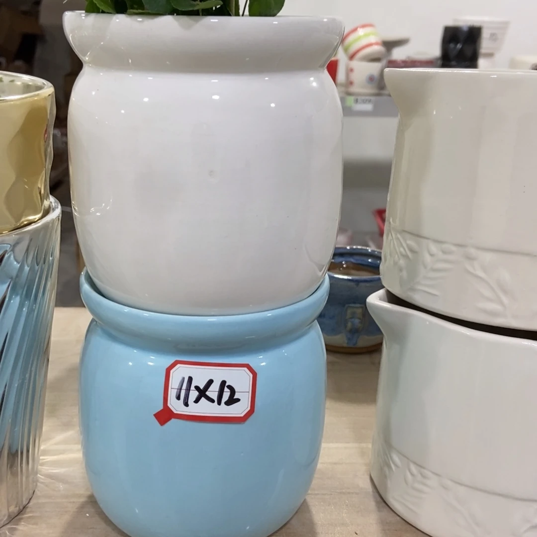 红陶陶瓷花盆满12米包邮