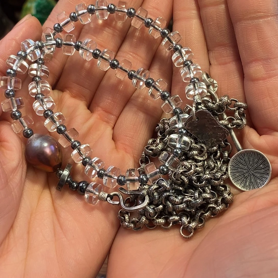 水晶颈饰未镶嵌遗****丽项链