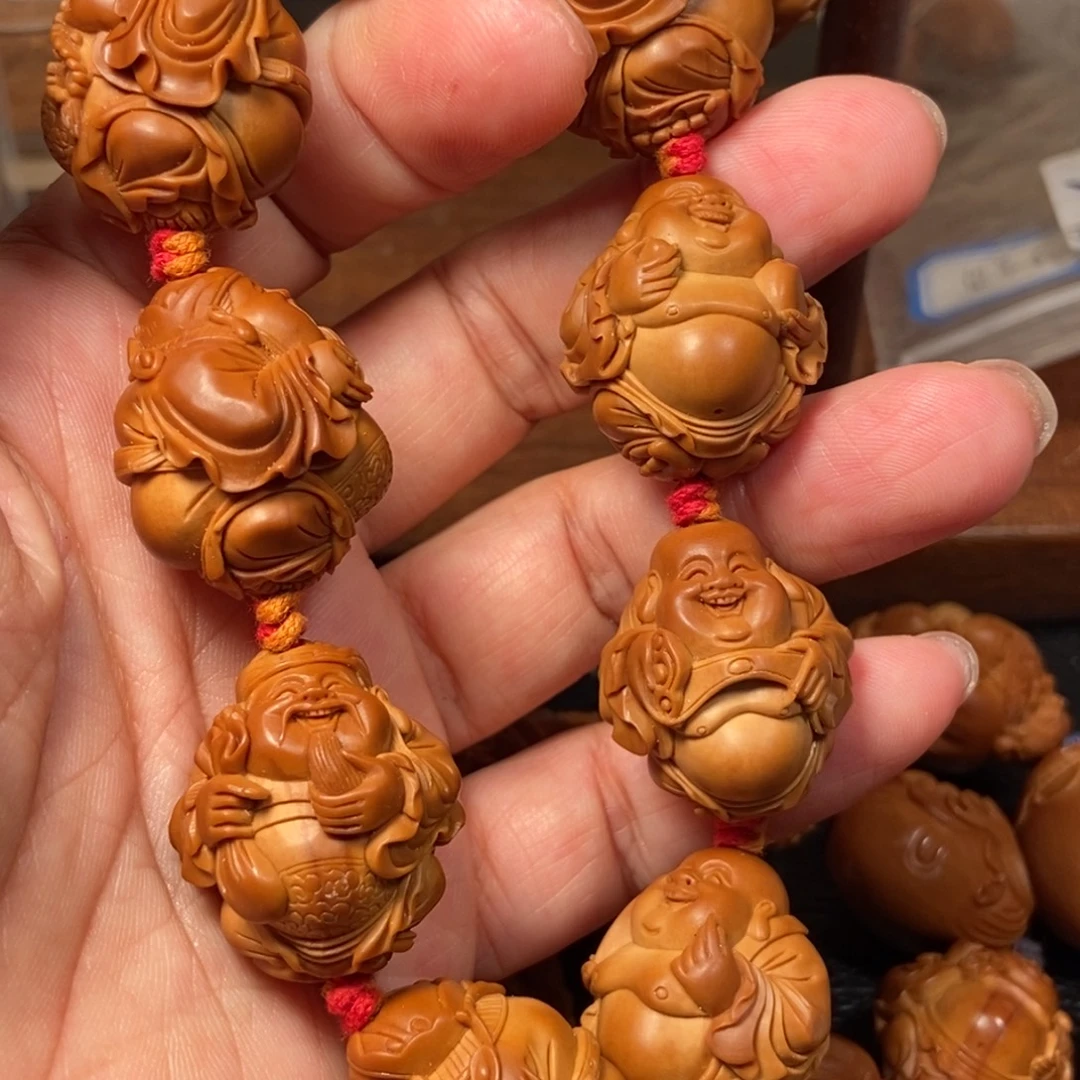 S***淘手串/手链橄榄核橄榄核雕刻财弥手串