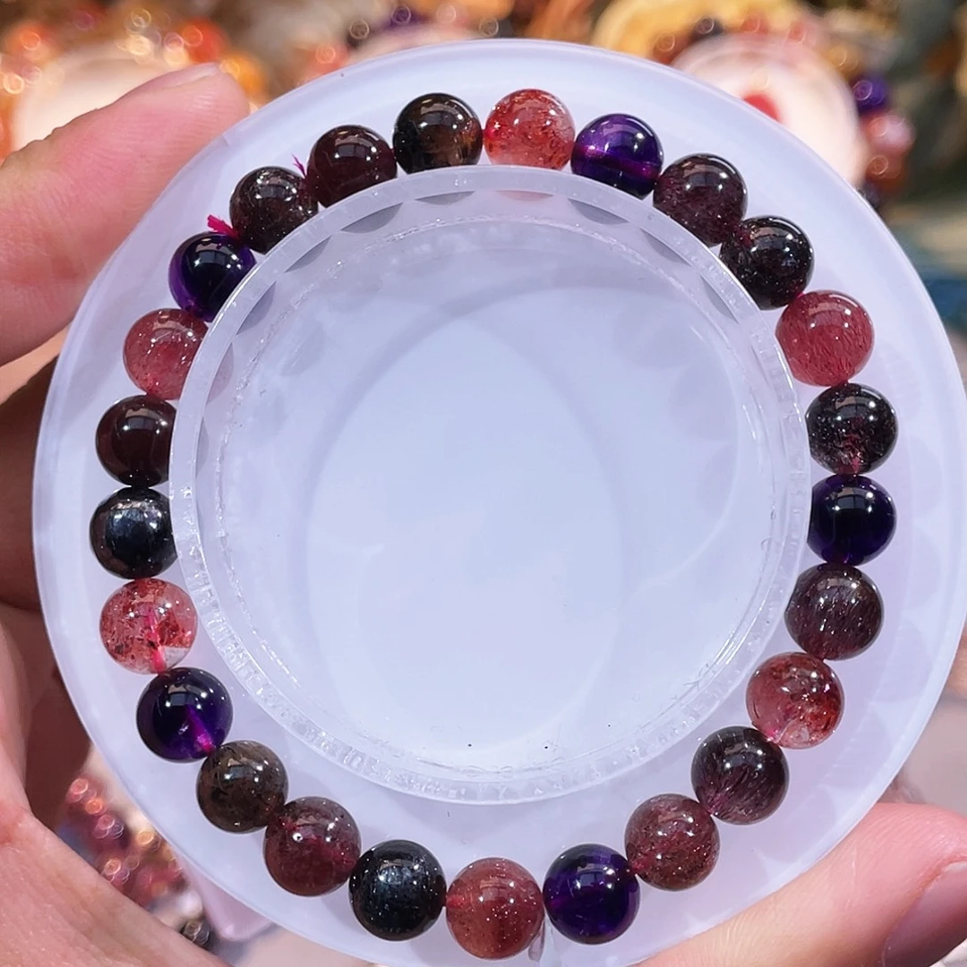 手链水晶未镶嵌7+黑加仑