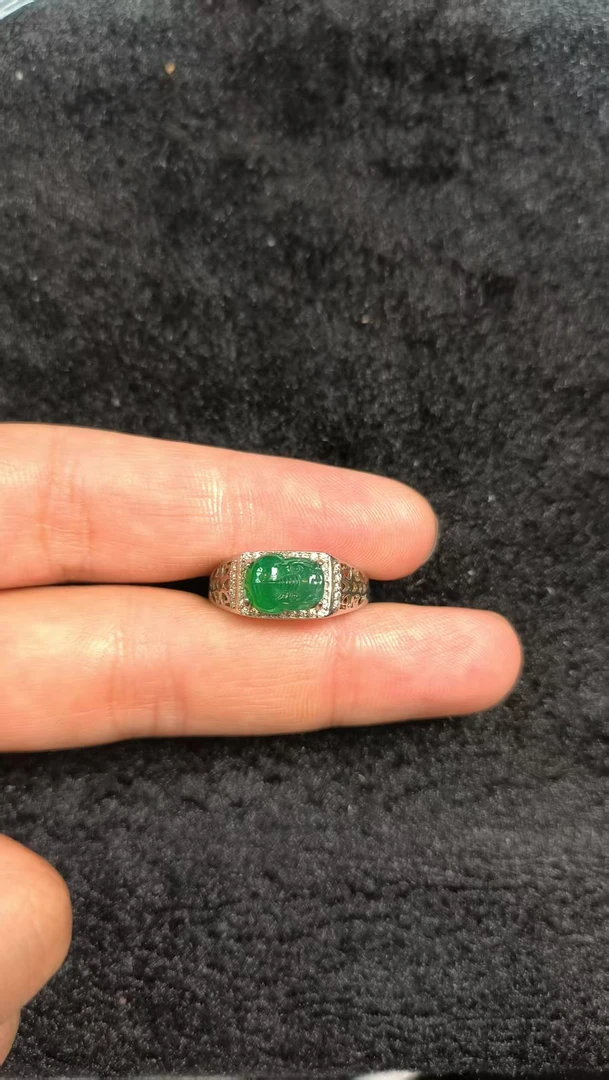 【貔貅】天然翡翠A货戒指