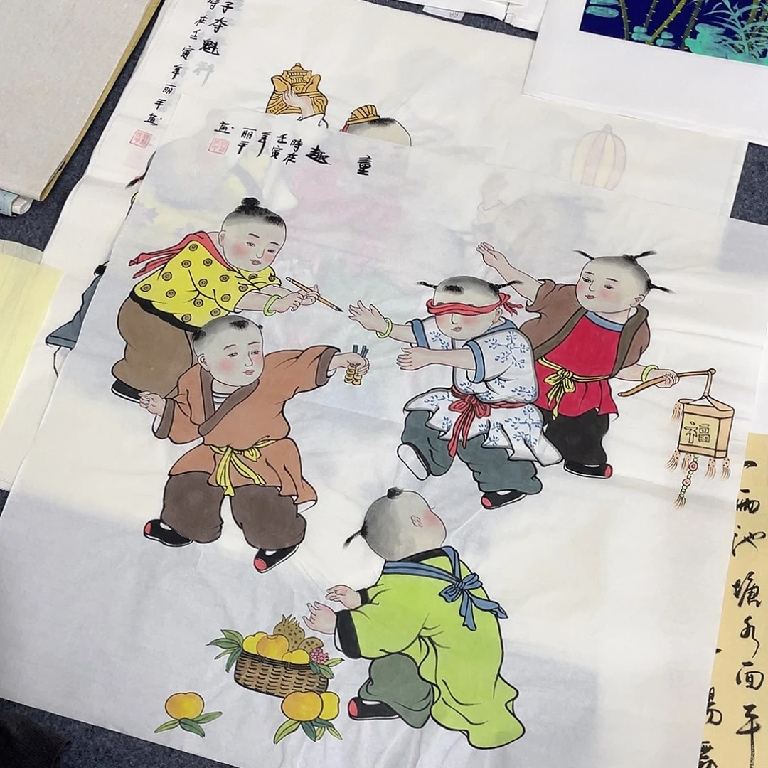 国画作品小姐姐放漏…