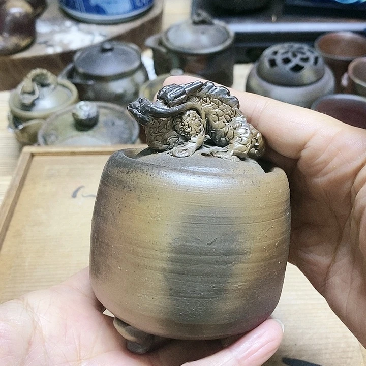 瓷全新备前烧香炉