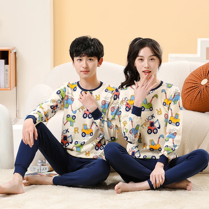 【A类100%纯棉】男童秋衣秋裤套装毛衫儿童内衣睡衣冬女孩中小大童