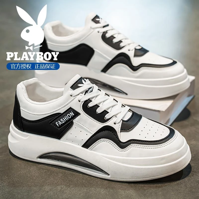 花花公子鞋子男款冬季新款透气减震运动休闲鞋男潮流百搭小白板鞋