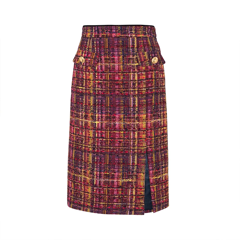 【直播专享】商场同款绵羊毛混纺毛呢高腰半身裙N209B33556B