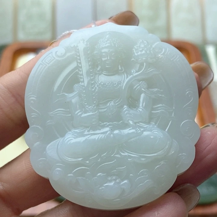 和田玉颈饰未镶嵌3*3