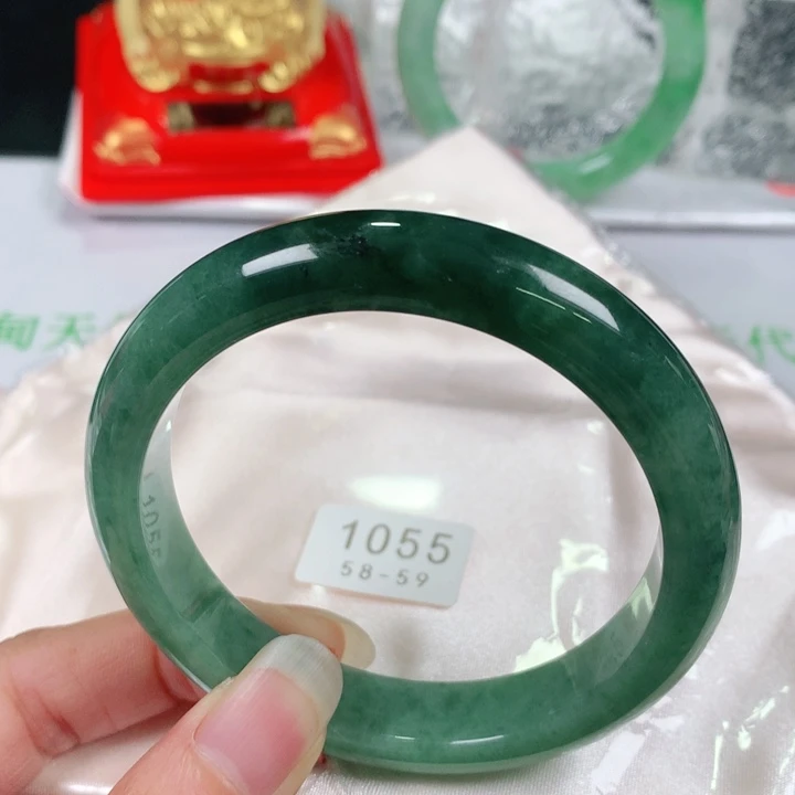 未镶嵌手镯翡翠   编号1055 正圈58-59