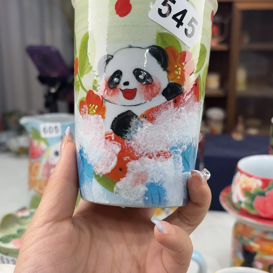 瓷片景德镇手绘高温釉下彩陶瓷茶具