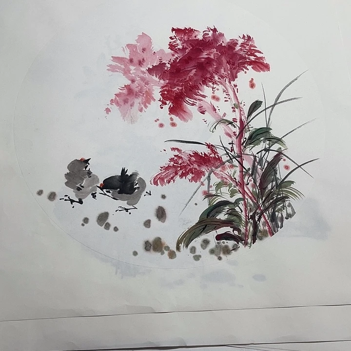 姜奇老师花鸟作品 40×40