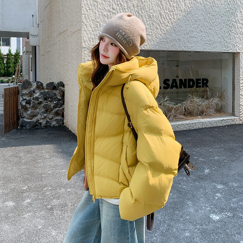 2025冬季新款白鸭绒加厚保暖外套女今年流行小个子泡芙羽绒面包服