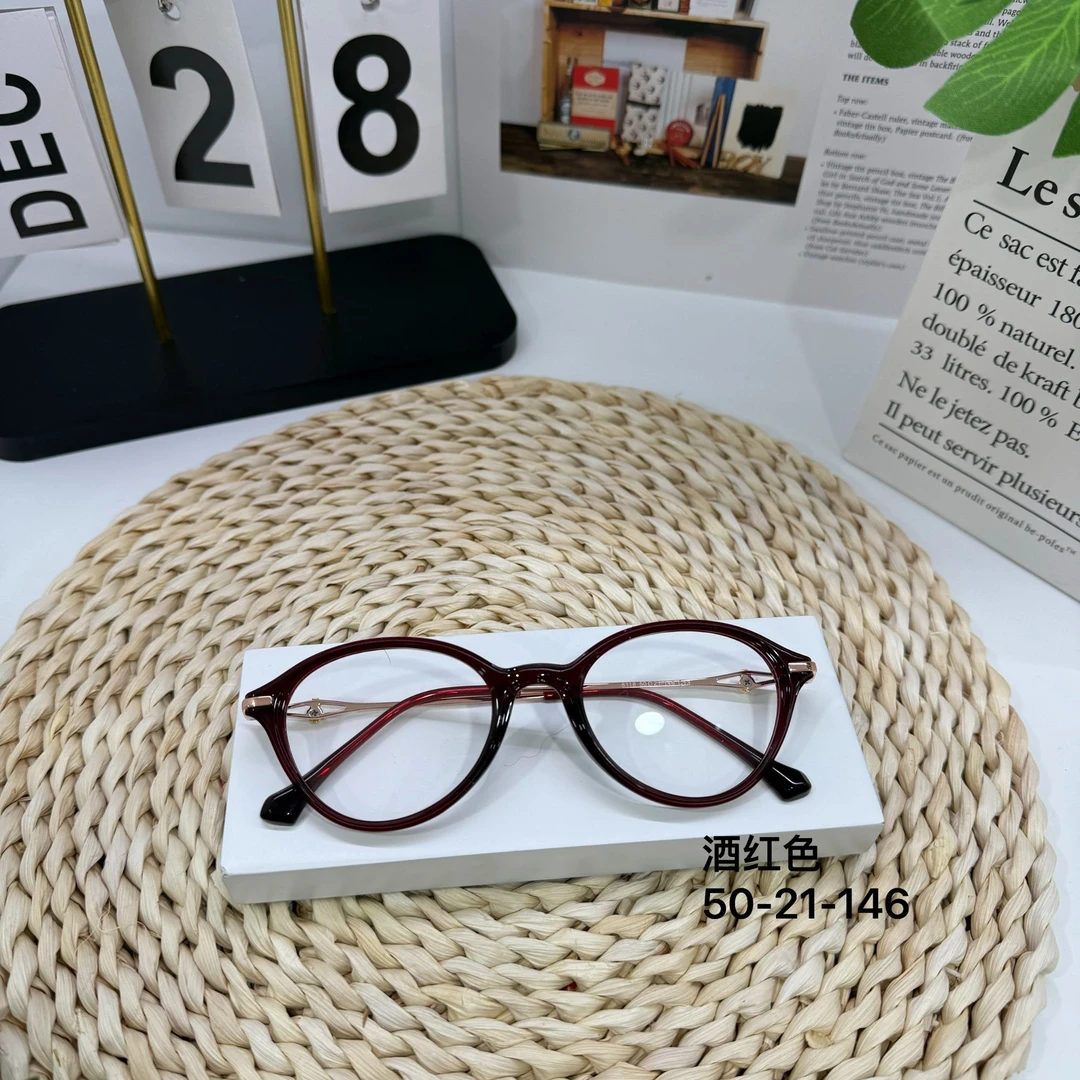 复古椭圆书呆子眼镜超轻可配有度数素颜显脸小近视眼镜