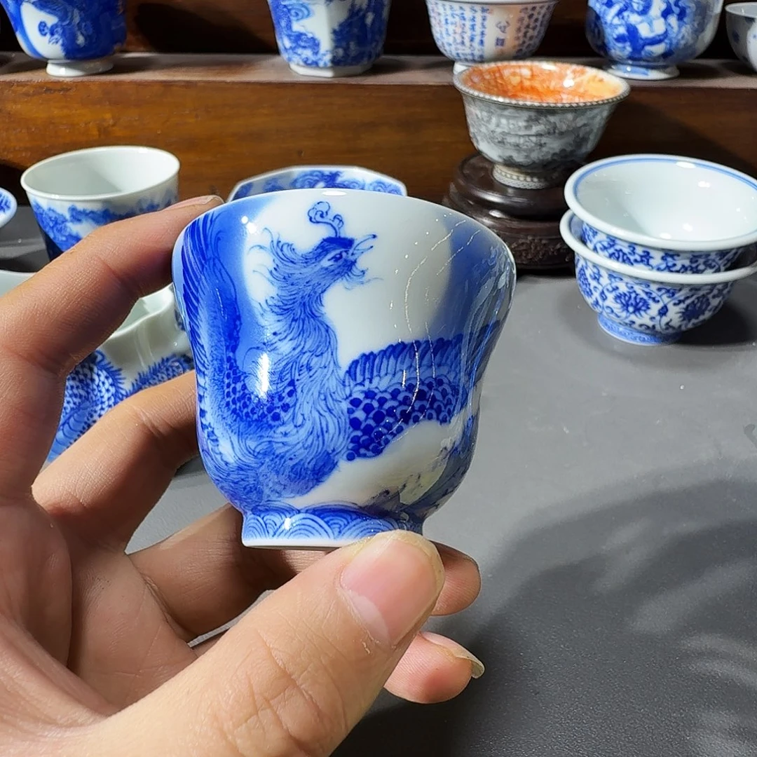 泥塑主人杯手工手绘