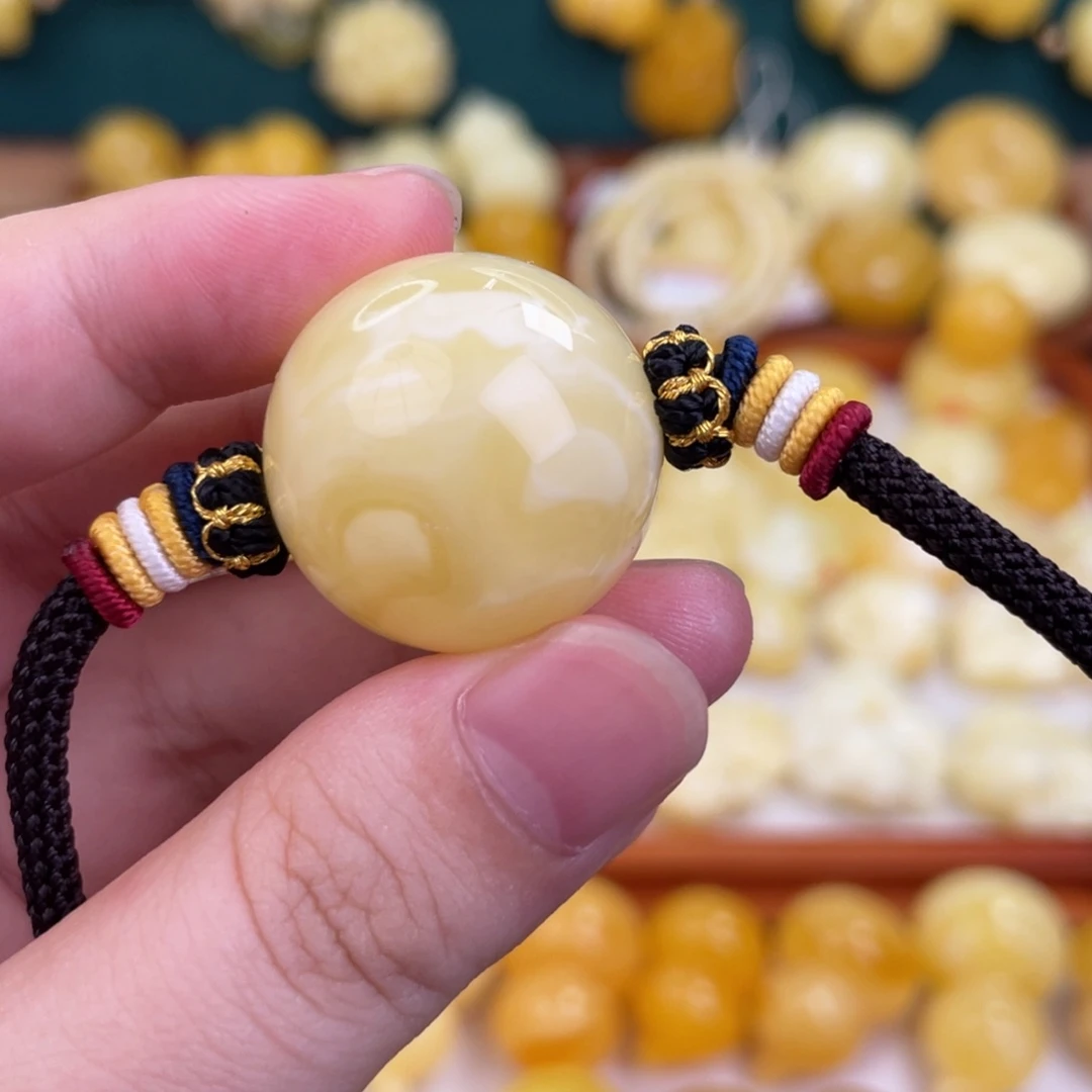 蜜蜡未镶嵌毛衣链蜜蜡