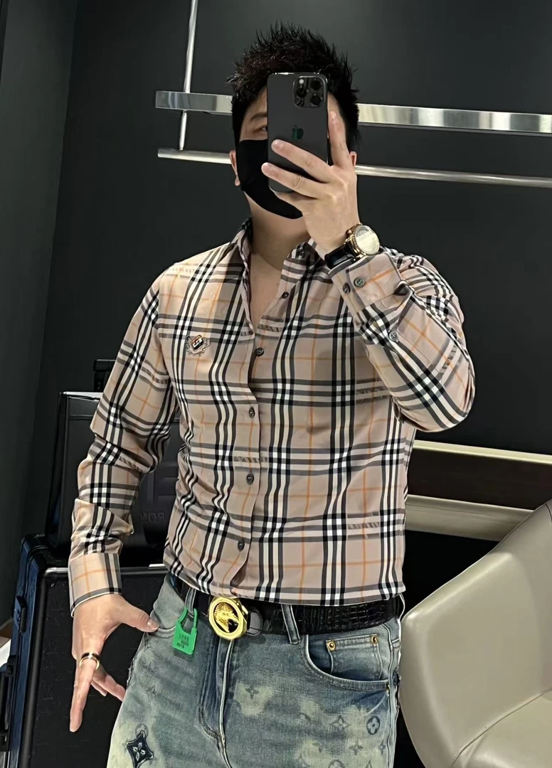 【马哥严选】2025夏季新款格子新款上衣男女宽松情侣长衫百搭衬衣潮