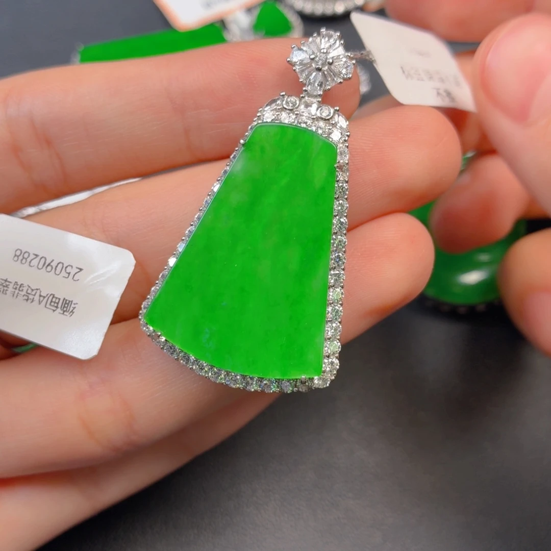 翡翠银S925镶嵌戒指