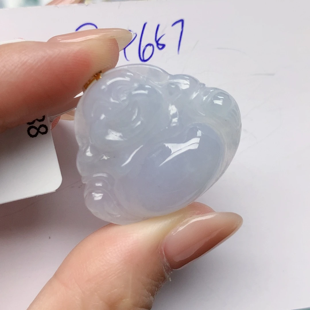 颈饰18K金镶嵌翡翠
